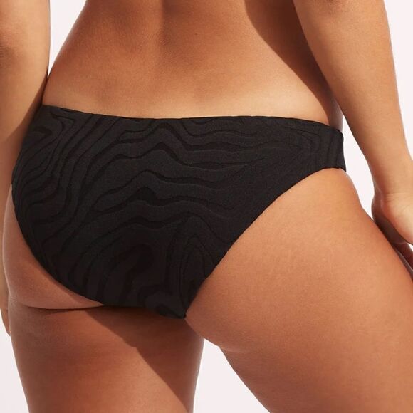 Seafolly Australia Women’s Black Hipster Second Wave Swim Bottoms, Size 10, NWT - Picture 3 of 10